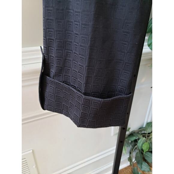 Mesmerize Trouser Pants Women's 10 Black Textured Cotton Stretch Pockets Cuffed - Picture 10 of 13